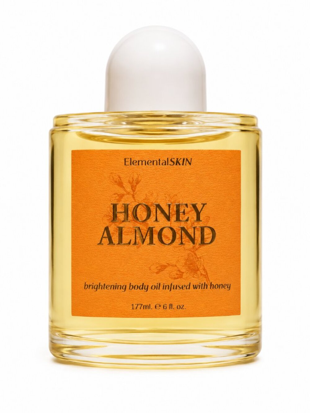 ElementalSKIN Honey Almond Brightening Body Oil Infused with Honey 6 fl oz